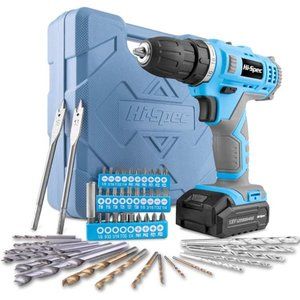 50pc Blue12V Electric Battery Drill Driver Kit & Bit Set.Cordless Portable Power